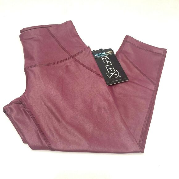 NEW 90 Degree by Reflex Women Waistband Capri Legging Size S Cherry Great Gift - Picture 2 of 10